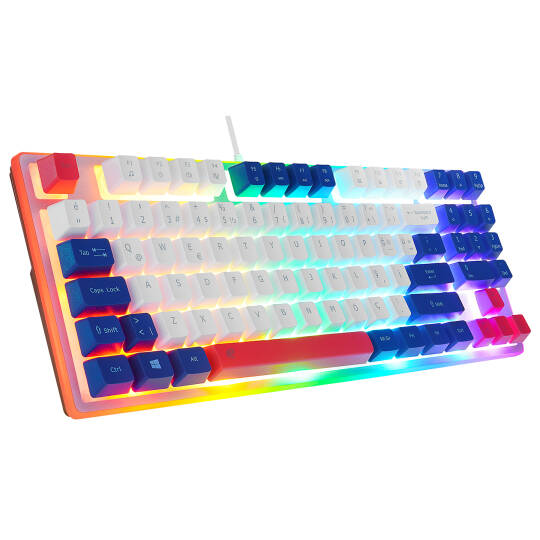 Acer eMachines EAK216 BeyazMaviKırmızı USB Rainbow Aydınlatmalı Q Standart TKL Klavye