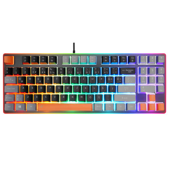 Acer eMachines EAK216 SiyahGriTuruncu USB Rainbow Aydınlatmalı Q Standart TKL Klavye - 2