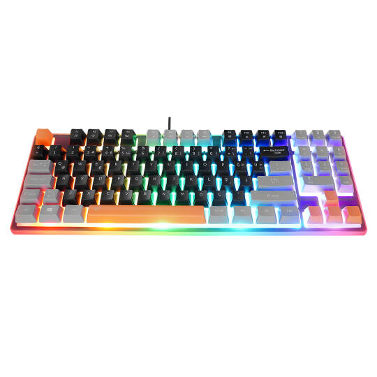 Acer eMachines EAK216 SiyahGriTuruncu USB Rainbow Aydınlatmalı Q Standart TKL Klavye - 3