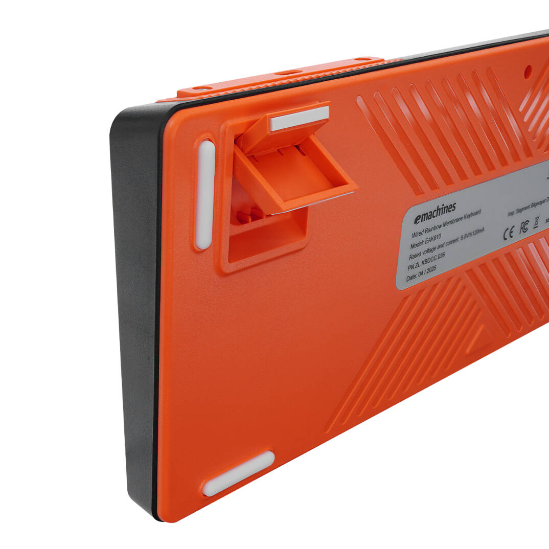 Acer eMachines EAK810 BejSiyahTuruncu USB Rainbow Aydınlatmalı Mini Q Standart Klavye - 7