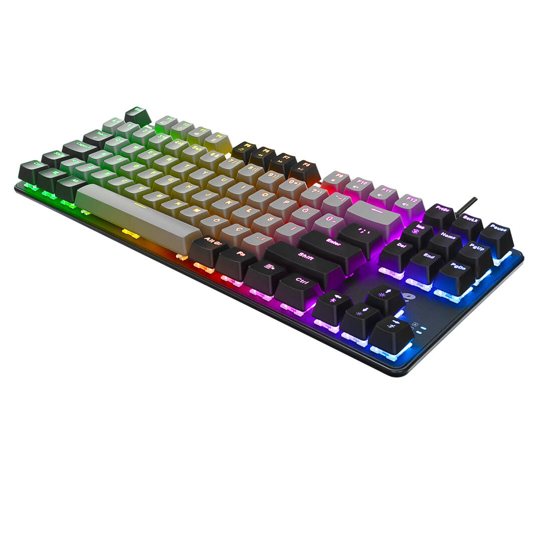 Acer eMachines EAK87 GriSiyah USB RGB Backlight RED SWITCH Mekanik Q 87 Tuşlu TKL Gaming Klavye - 3