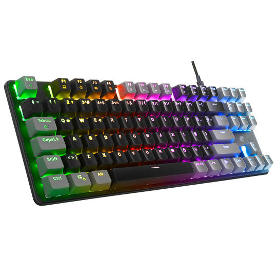 Acer eMachines EAK87 SiyahGri USB RGB Backlight RED SWITCH Mekanik Q 87 Tuşlu TKL Gaming Klavye