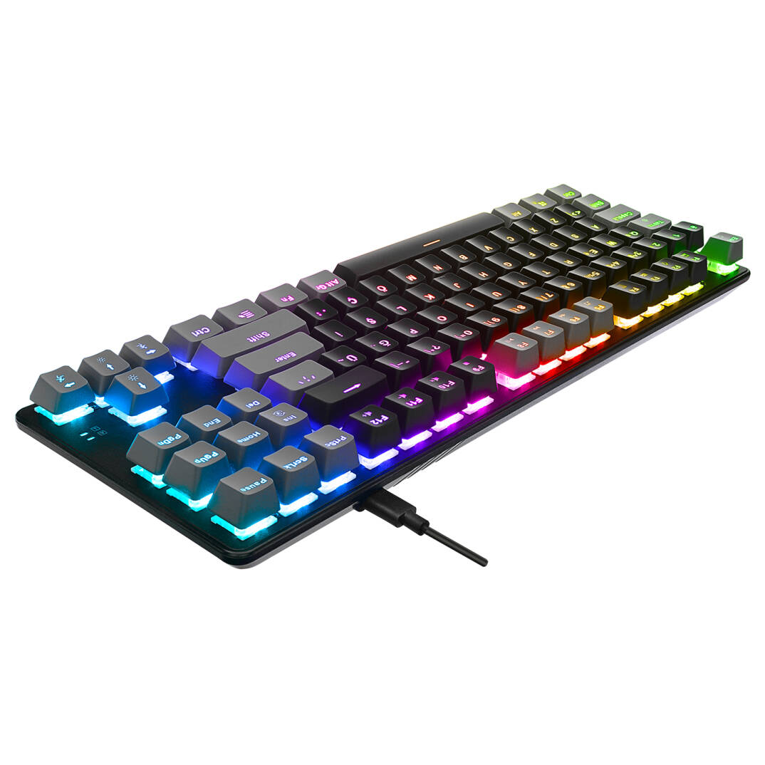 Acer eMachines EAK87 SiyahGri USB RGB Backlight RED SWITCH Mekanik Q 87 Tuşlu TKL Gaming Klavye - 5