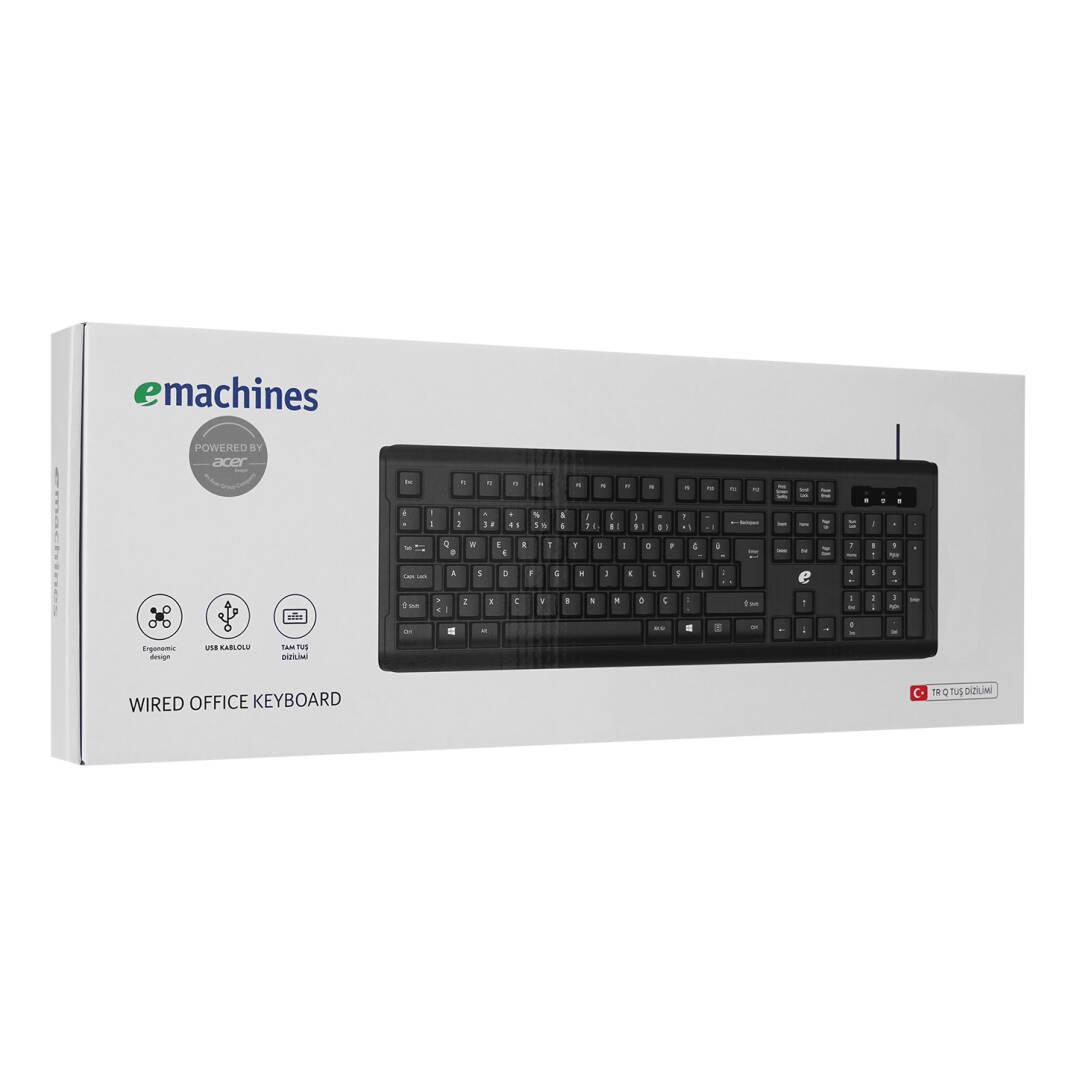 Acer eMachines EAK9821 Siyah USB Q Standart Klavye - 6