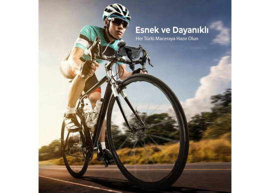 Bix BPH02 360° Derece Ayarlanabilen Gidon Bağlantılı Bisiklet Motosiklet için ABS 4-7.8¨ inç Telefon Tutucu - 10