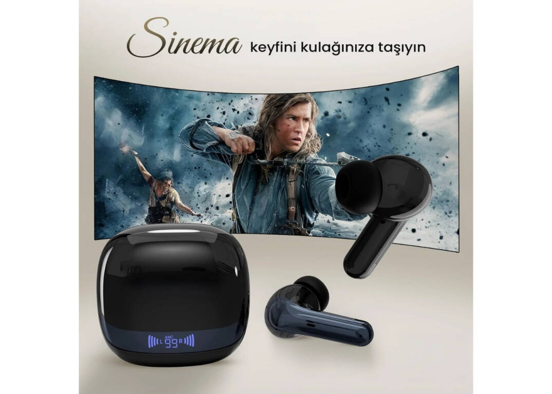 Bix TWX Soundcraft ANC ENC Bluetooth 5.4 TWS Kablosuz Kulaklık Siyah - 7