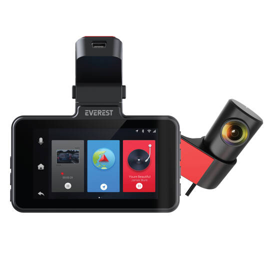 Everest CAR15 3.0 IPS Ekran 1080P+720P 120°Geniş Açı G-Sensor+ Wifi 64GB TF Kartılı Araç Ön Ve Arka Kamerası Everest