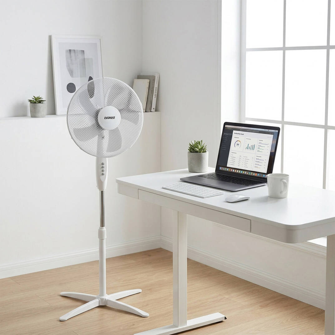 Everest FAN10 Valora Air BeyazGri 16 Maks 45W 3 Kademe 1200RPM Yıldız Ayak 5 Bıçaklı Vantilatör Pervanesi Everest - 6