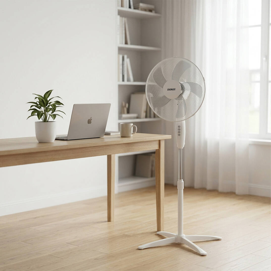 Everest FAN10 Valora Air BeyazGri 16 Maks 45W 3 Kademe 1200RPM Yıldız Ayak 5 Bıçaklı Vantilatör Pervanesi Everest - 7