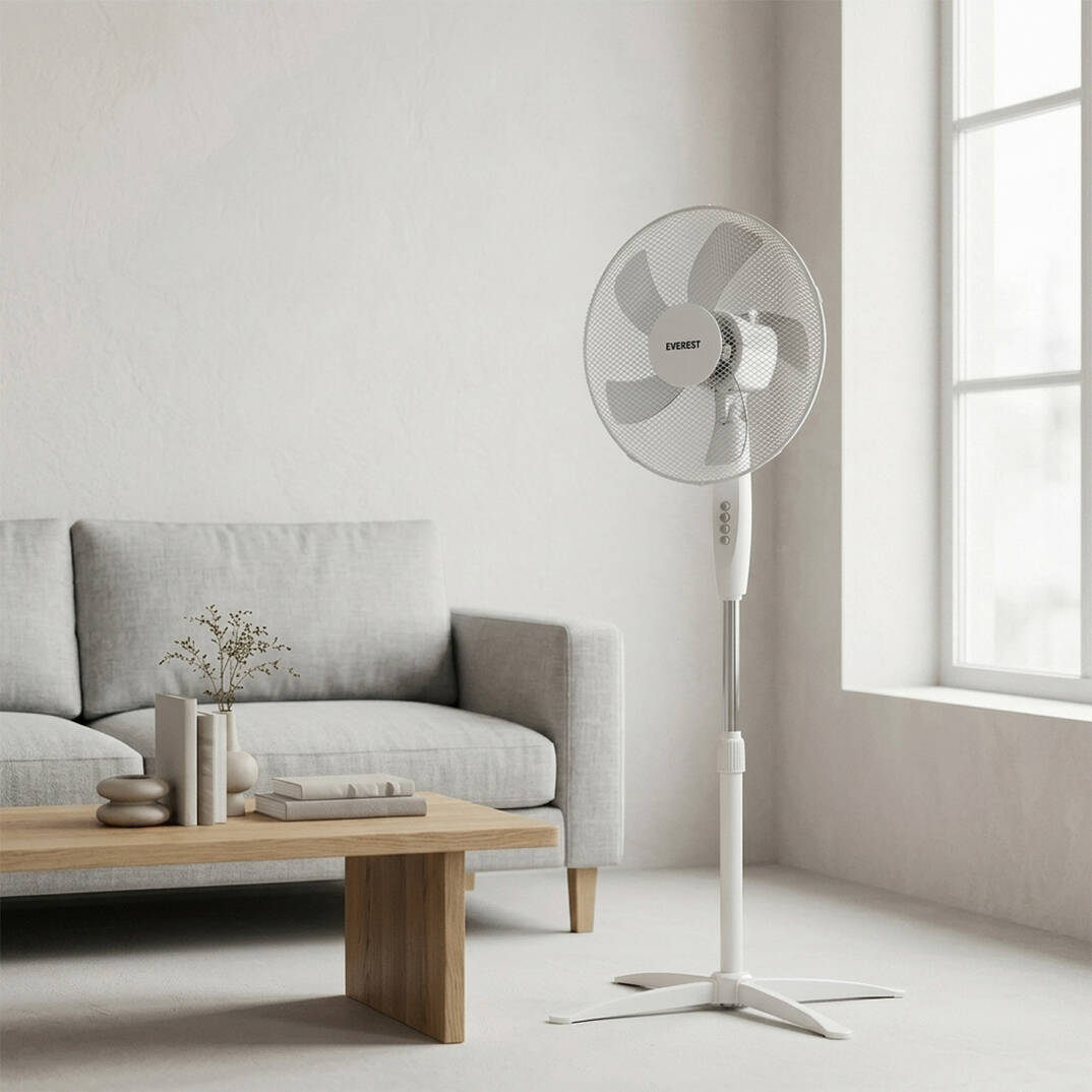 Everest FAN10 Valora Air BeyazGri 16 Maks 45W 3 Kademe 1200RPM Yıldız Ayak 5 Bıçaklı Vantilatör Pervanesi Everest - 9