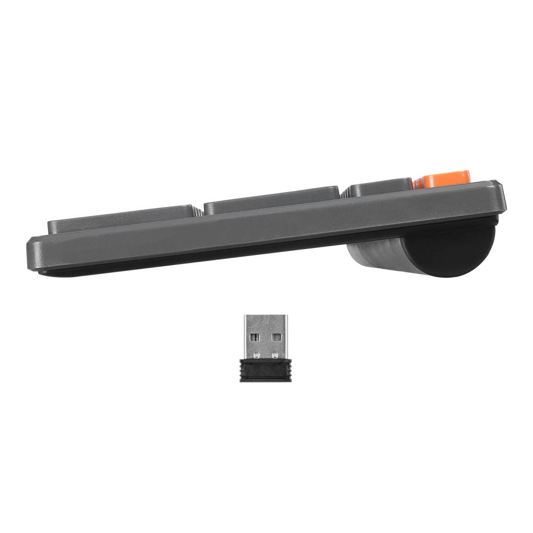 Everest KB-2610 SiyahGri 2.4G+BT1+BT2 üçü bir arada 3 in 1 Q Kablosuz klavye - 5
