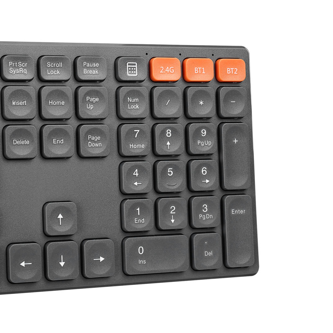 Everest KB-2610 SiyahGri 2.4G+BT1+BT2 üçü bir arada 3 in 1 Q Kablosuz klavye - 7