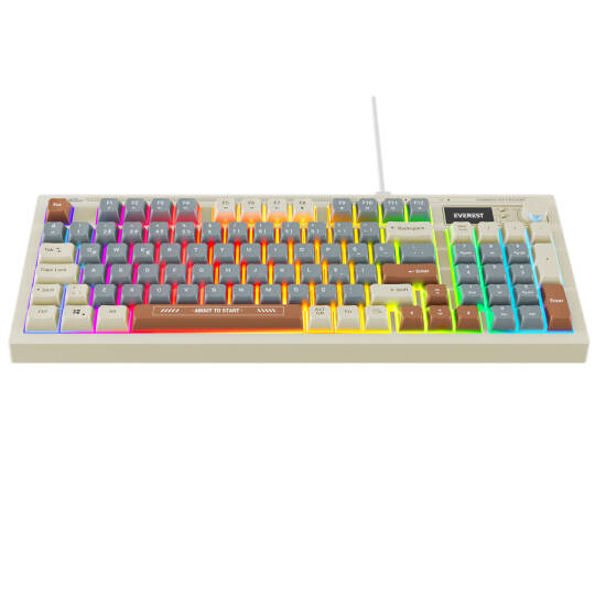 Everest KB-79 SILENT PRO Gri MaviGriKahve SESSİZ RGB Q Membrane Oyuncu Klavyesi - 3