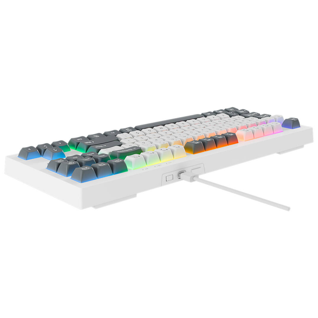 Everest KB-98 SILENT TKL BeyazGri Mavi Rainbow Q Membrane Klavye - 5