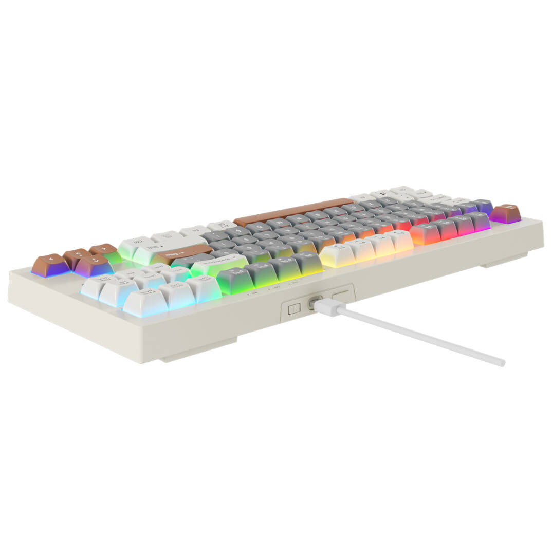 Everest KB-98 SILENT TKL Gri MaviGriKahve Rainbow Q Membrane Klavye - 5