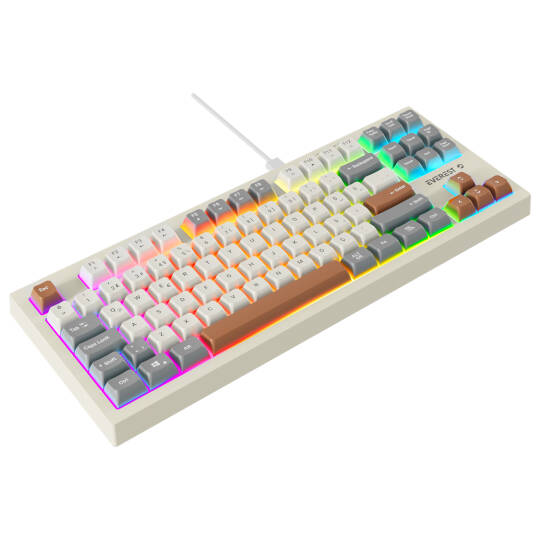 Everest KB-98 SILENT TKL GriGri MaviKahve Rainbow Q Membrane Klavye - 2