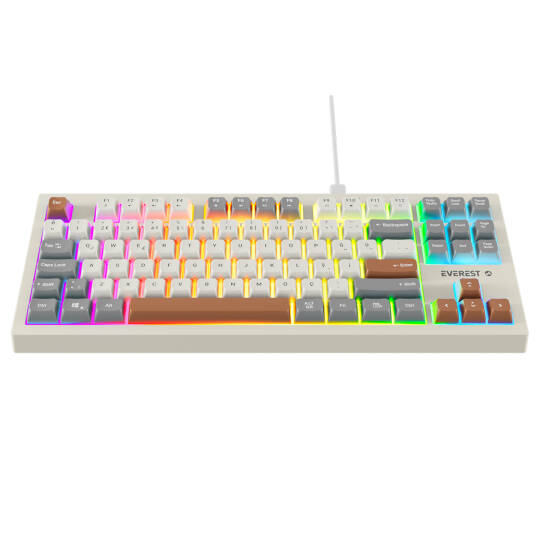 Everest KB-98 SILENT TKL GriGri MaviKahve Rainbow Q Membrane Klavye - 3