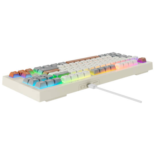 Everest KB-98 SILENT TKL GriGri MaviKahve Rainbow Q Membrane Klavye - 5