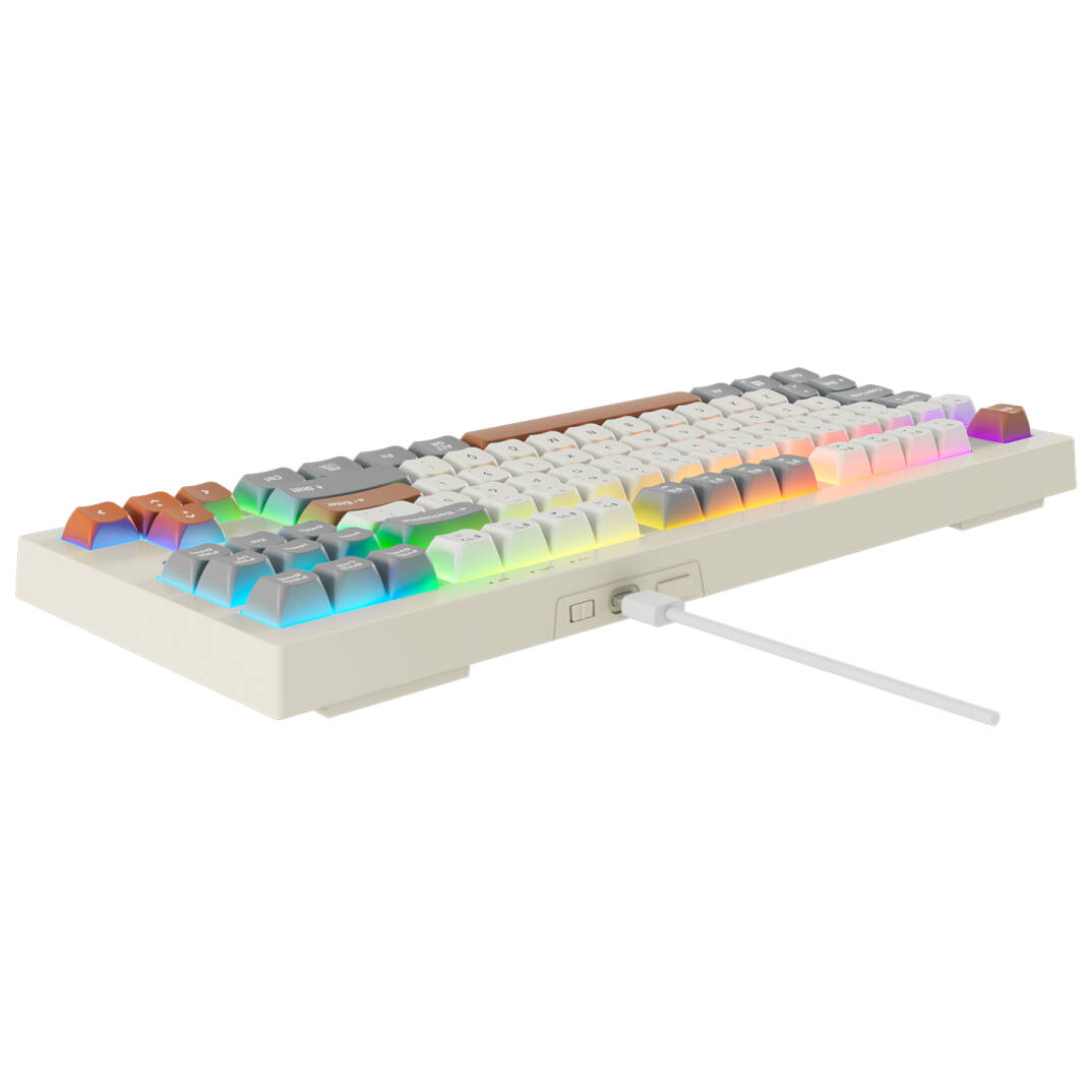 Everest KB-98 SILENT TKL GriGri MaviKahve Rainbow Q Membrane Klavye - 5