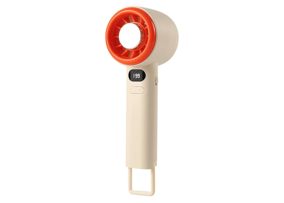 Feny FN-F40 Beyaz Minifan Ultra Sessiz LED Göstergeli Şarjlı Turbo Mini El Fanı - 3