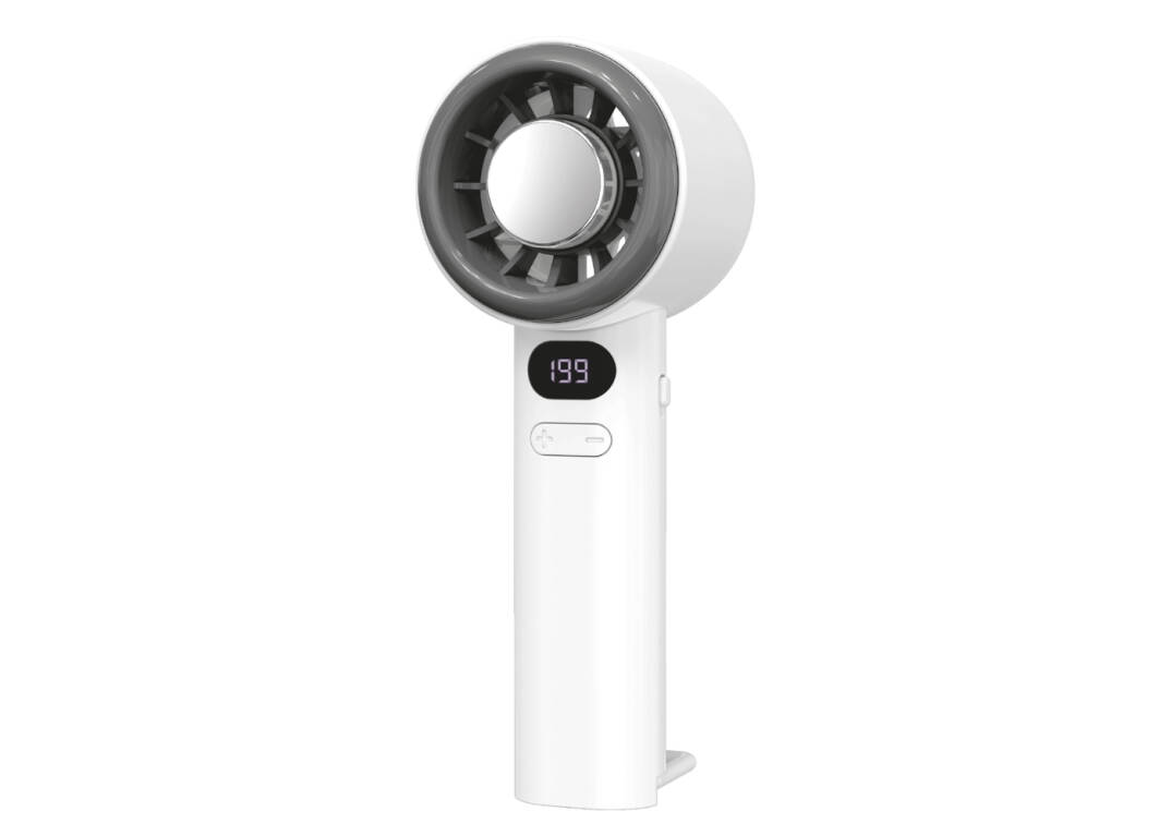 Feny FN-F40 KremSarı Minifan Ultra Sessiz LED Göstergeli Şarjlı Turbo Mini El Fanı - 3