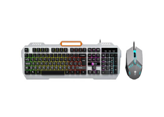Lecoo CM107 USB Kablolu Rainbow Aydınlatmalı Türkçe Q Oyuncu Klavye   Mouse Seti Siyah