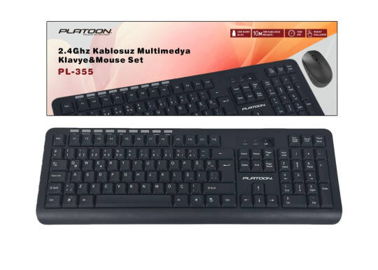 Platoon PL-355 2.4Ghz Kablosuz Multimedya Klavye Mouse Set