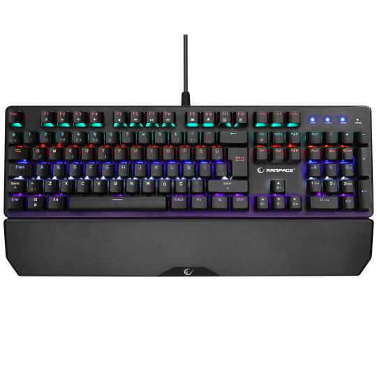 Rampage KB-R86 UMBRA Siyah USB Rainbow Aydınlatmalı Blue Switch Mekanik Gaming Oyuncu Klavye - 2