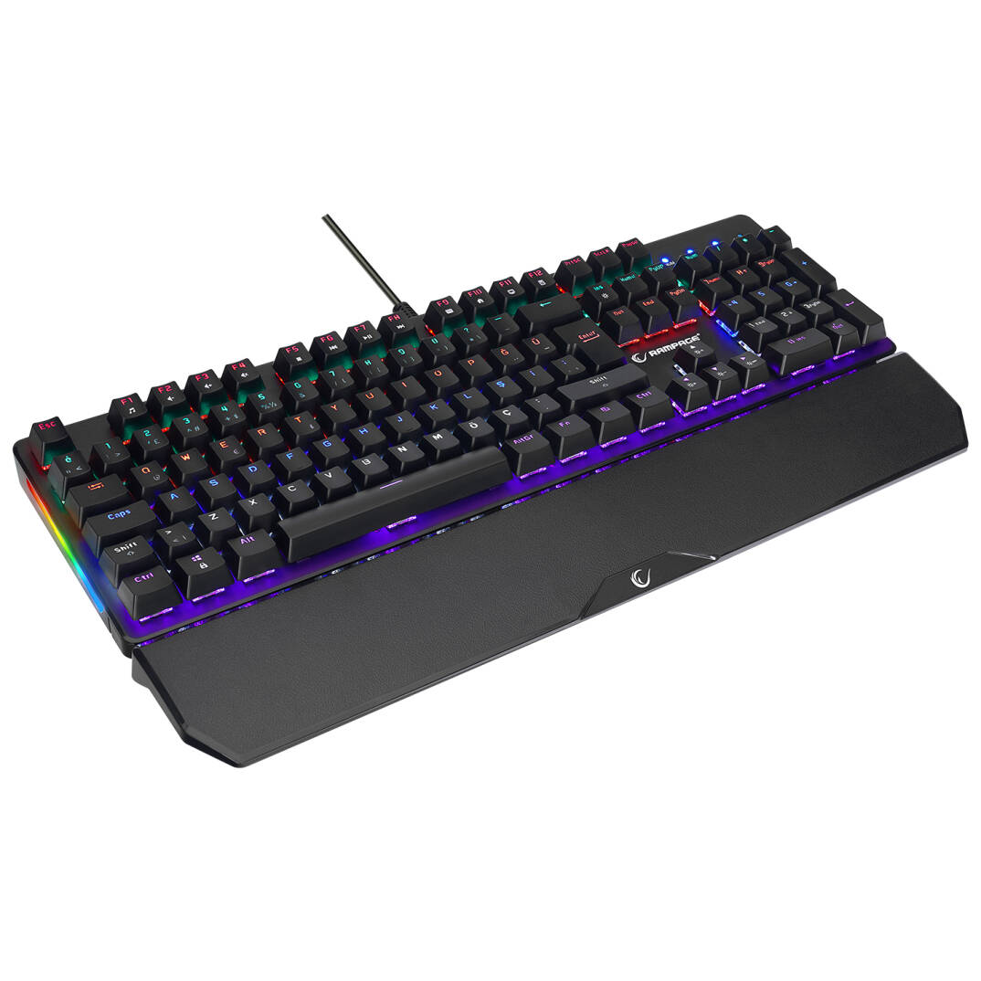 Rampage KB-R86 UMBRA Siyah USB Rainbow Aydınlatmalı Blue Switch Mekanik Gaming Oyuncu Klavye - 4