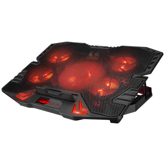 Rampage Mistral S45 Kırmızı Led lşıklı 5 Fanlı Yükseklik Ayarlı LCD Göstergeli Notebook Soğutucu