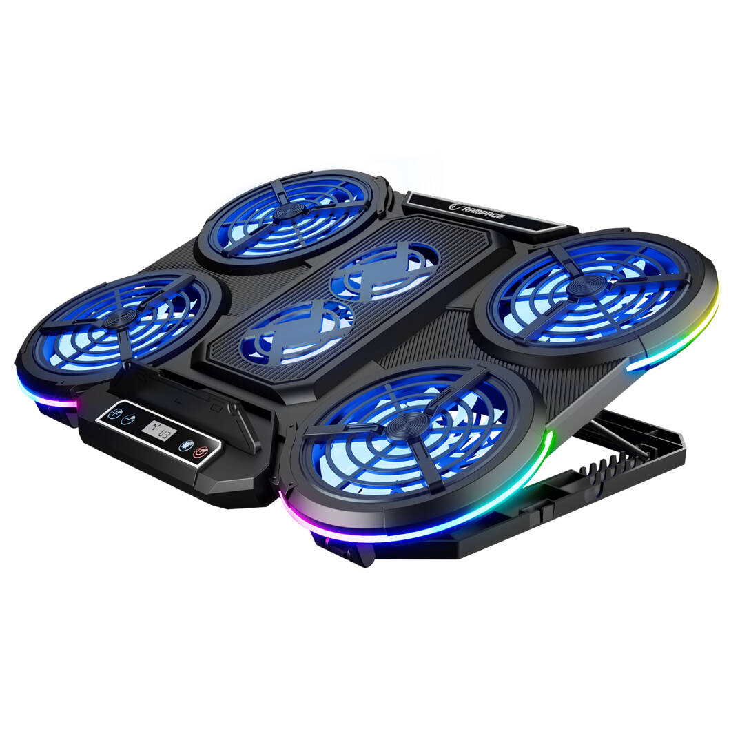 Rampage PROTE R6 RGB Işıklı 6 Fanlı Telefon Tutuculu Notebook Soğutucu Stand - 1