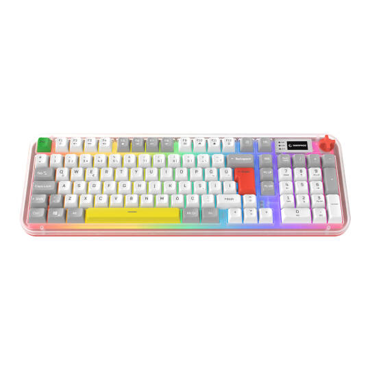 Rampage Reflect 99 Sessiz Beyaz  Gri RGB Q Membrane Oyuncu Klavyesi Rampage - 2