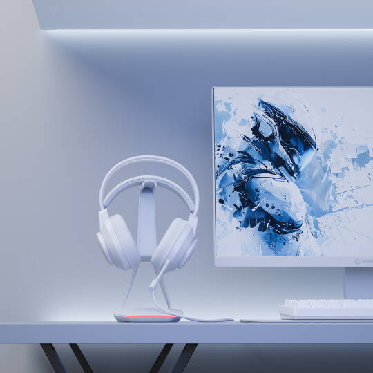 Rampage RM-K55 Kipchak Beyaz RGB Led 7.1 Gaming Mikrofonlu Oyuncu Kulaklığı Rampage - 10