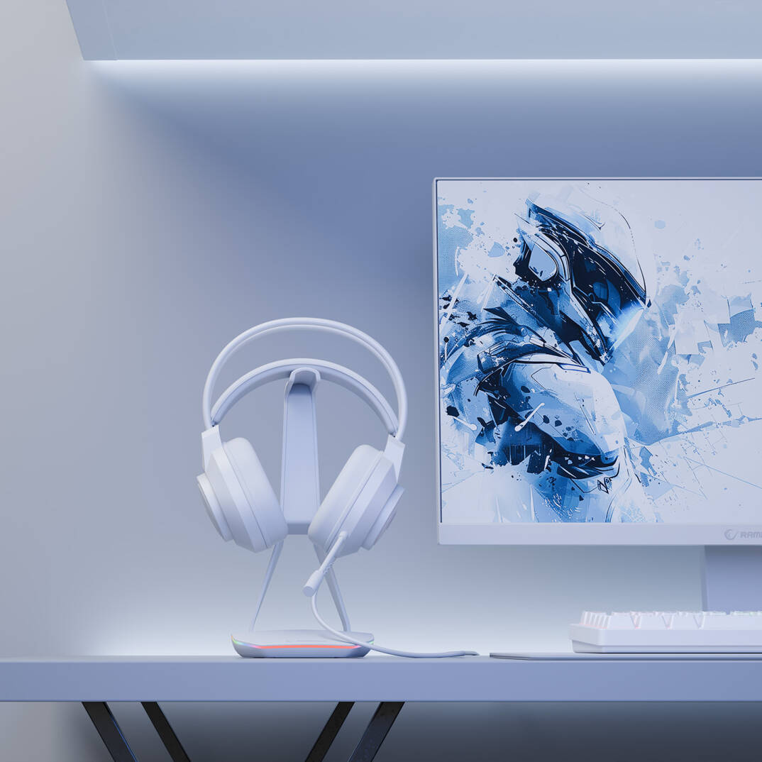 Rampage RM-K55 Kipchak Beyaz RGB Led 7.1 Gaming Mikrofonlu Oyuncu Kulaklığı Rampage - 10