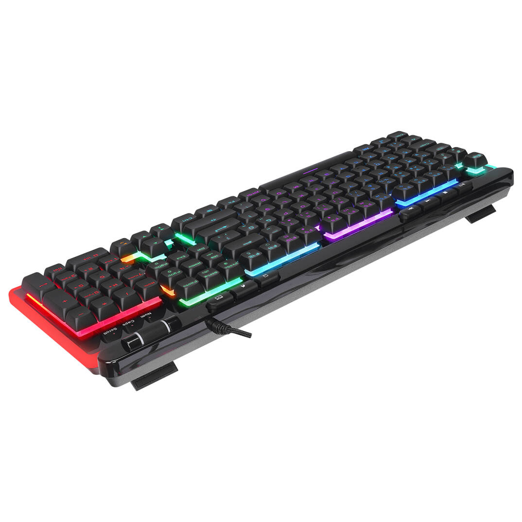 Rampage SHINE K14 Siyah USB RGB Backlight Membrane Gaming Oyuncu Klavye - 5