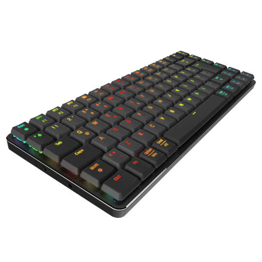 Rampage W-GRANITE SiyahGri Low Profile BLUE SWITCH Mekanik Gaming Oyuncu Klavye Q RGB 2,4 ghz+ BT - 4