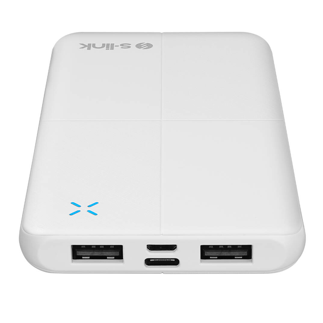 S-link IP-G12N 10000mAh Micro+Usb+ Type-C Giriş+Çıkış Beyaz. Taşınabilir Pil Şarj Cihazı Powerbank - 2