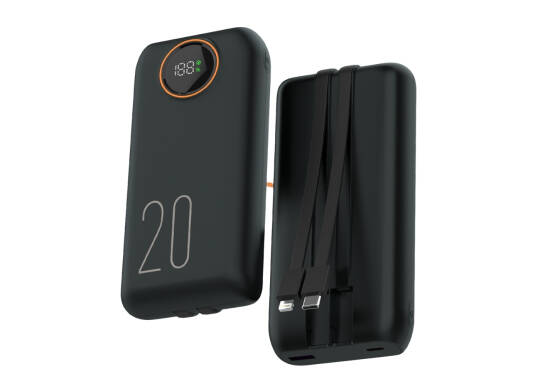 SNAPRON SNP-3013 20.000 MAH LDC EKRAN DAHİLİ KABLOLU 22,5W HIZLI ŞARJ POWERBANK
