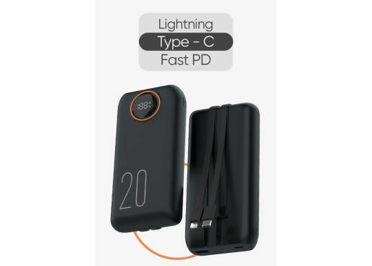 SNAPRON SNP-3013 20.000 MAH LDC EKRAN DAHİLİ KABLOLU 22,5W HIZLI ŞARJ POWERBANK - 2