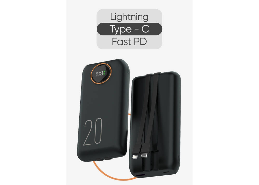 SNAPRON SNP-3013 20.000 MAH LDC EKRAN DAHİLİ KABLOLU 22,5W HIZLI ŞARJ POWERBANK - 2